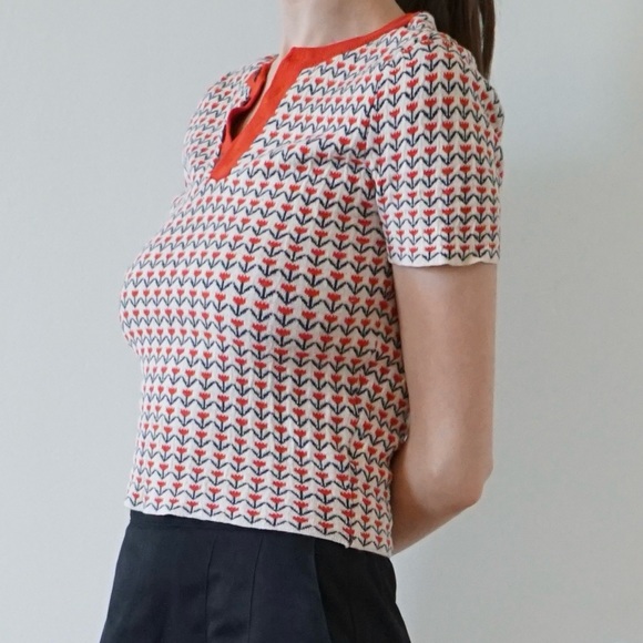 Red Patterned Polo ASO Cheryl Blossom - Picture 4 of 9